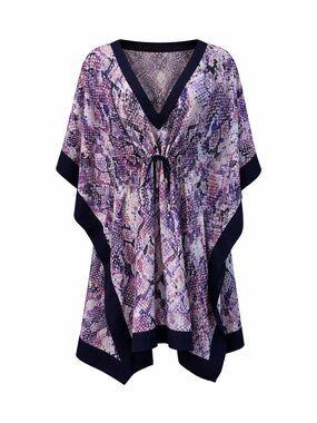 Calvin Klein Snake Print Swim/Beach/Resort Semi Sheer Kaftan Flowy Coverup L/XL